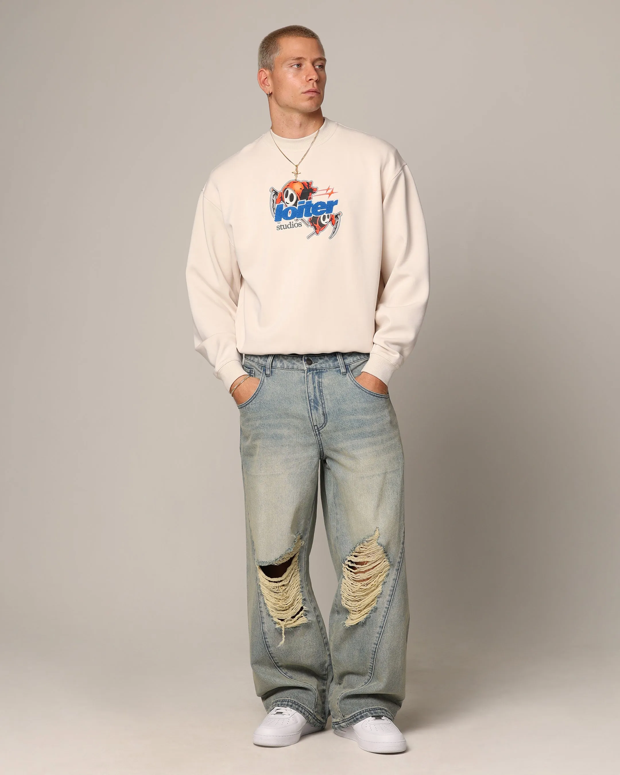 Loiter Elevate Crewneck Off White