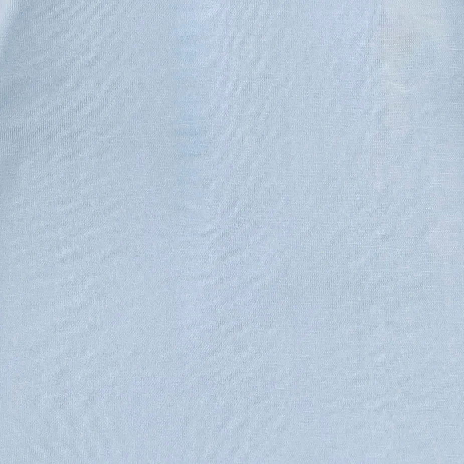 long sleeve boxy topstitch hoodie   relaxed jogger set | blue fog | bamboo