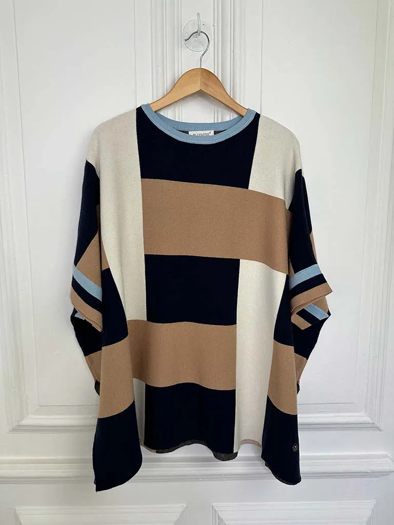 Luxe Weave Knit - Navy & Camel