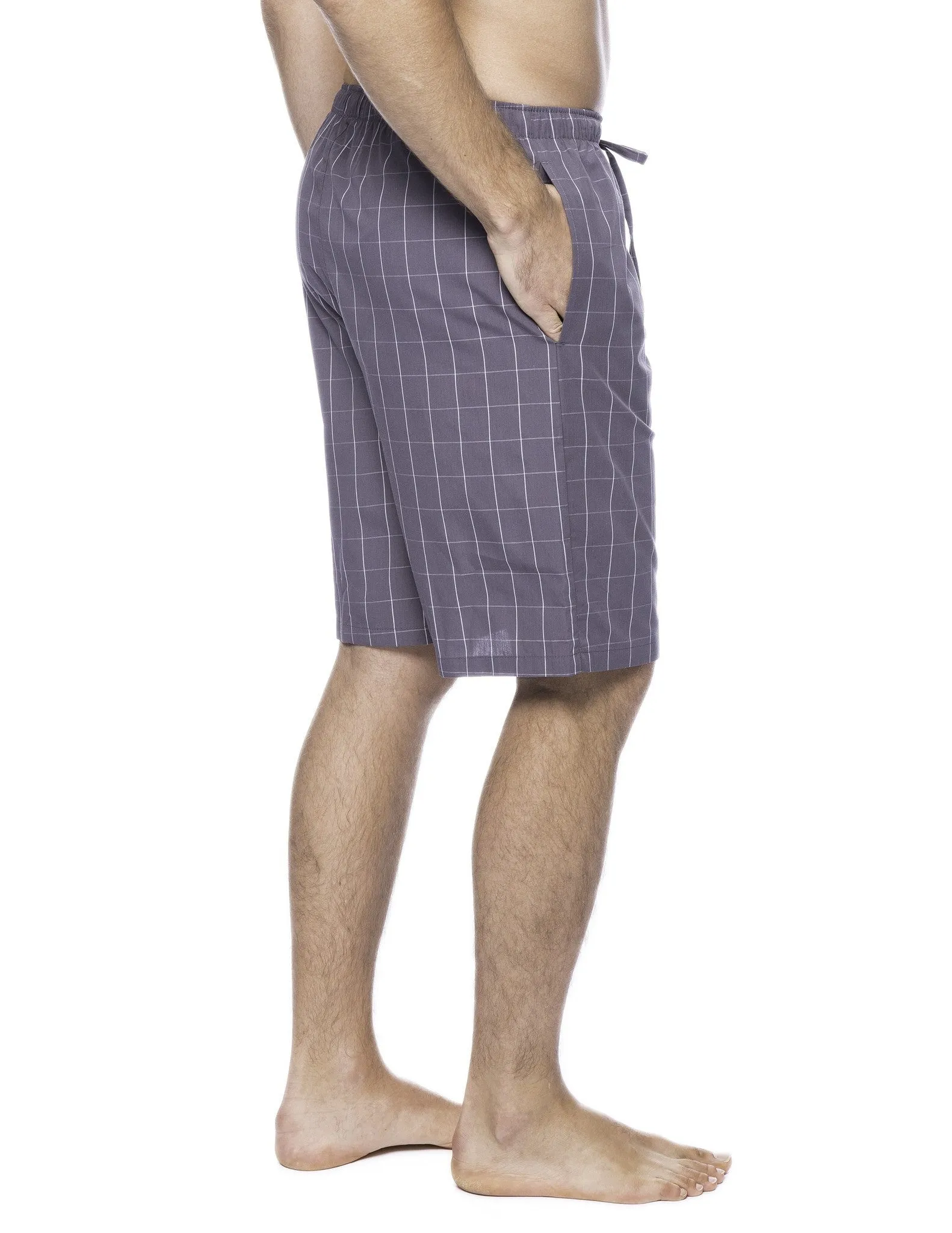 Men's 100% Woven Cotton Lounge Shorts