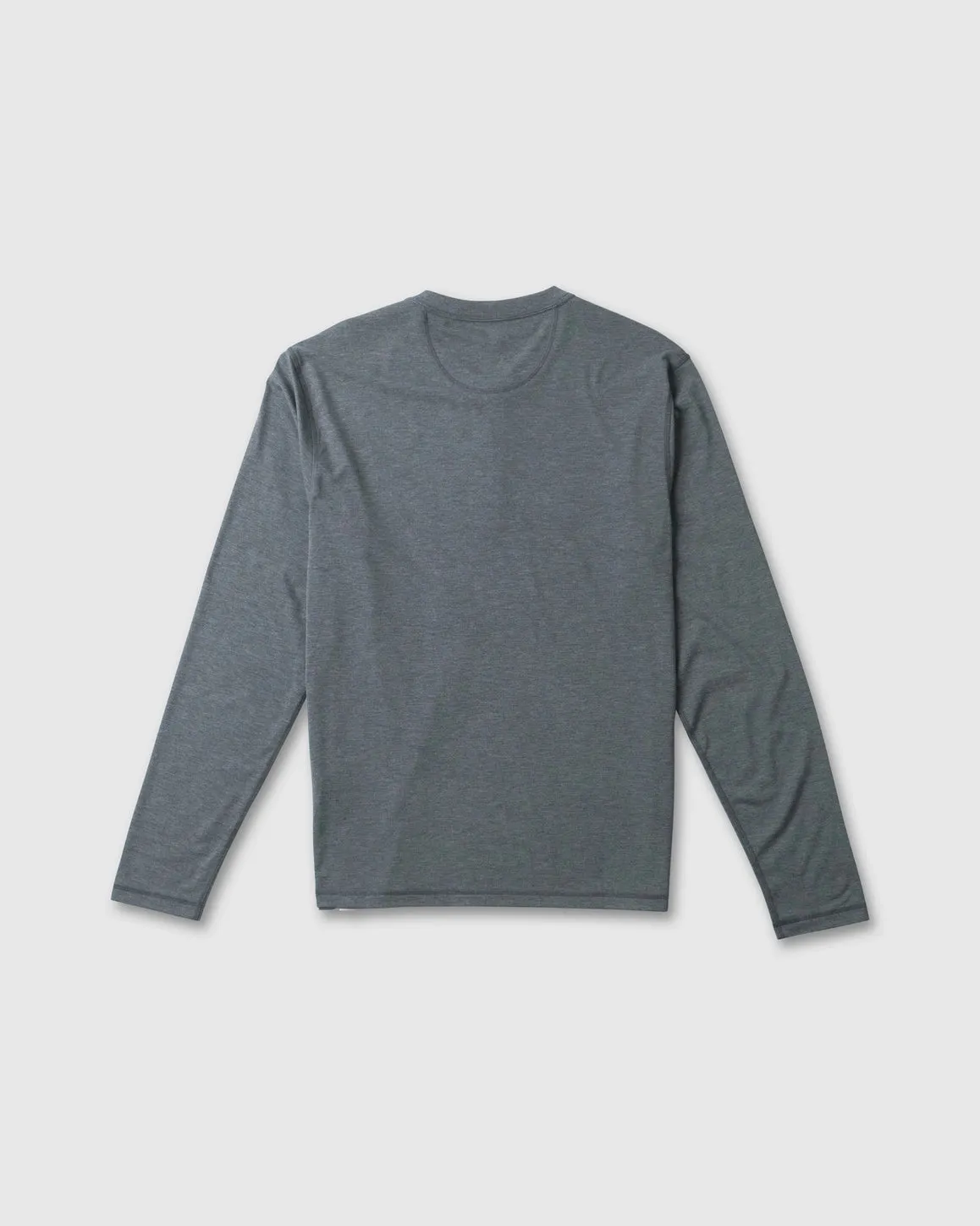 Men's Ecobreeze Henley Long Sleeve - Heather Charcoal