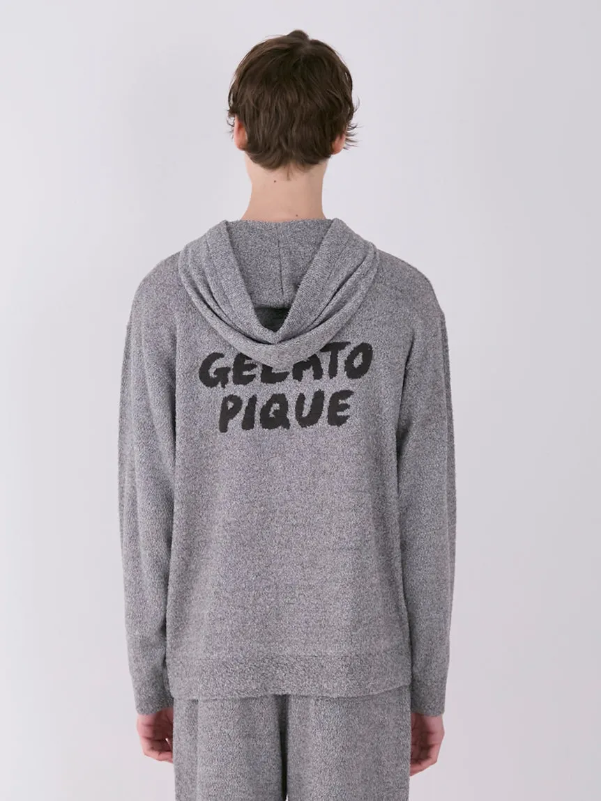 MEN'S Melange Jacquard Cozy Zip Up Hoodie