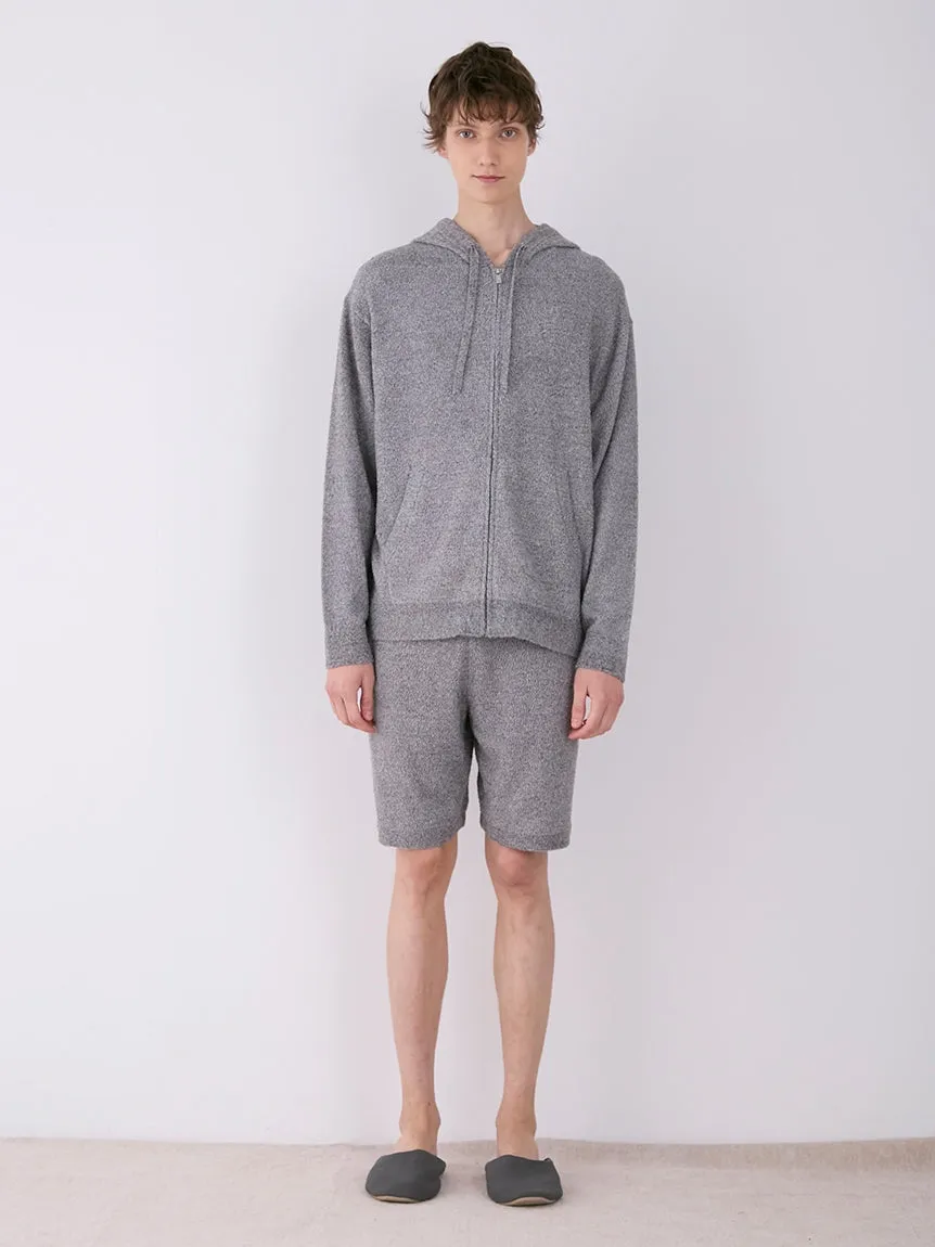 MEN'S Melange Jacquard Cozy Zip Up Hoodie