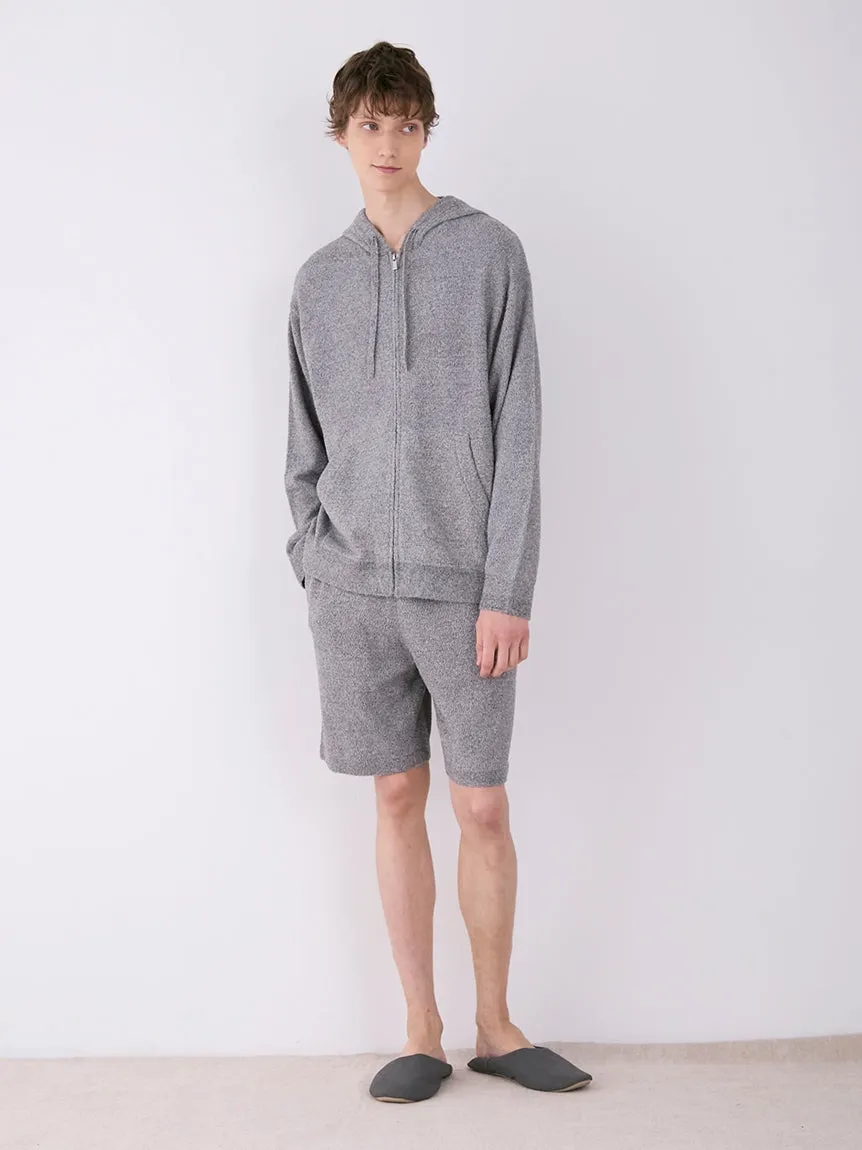 MEN'S Melange Jacquard Cozy Zip Up Hoodie