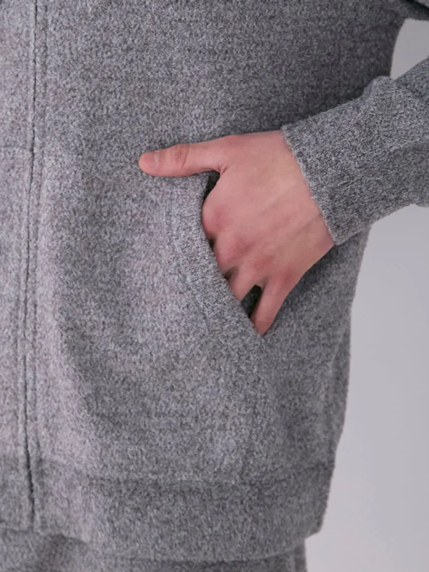 MEN'S Melange Jacquard Cozy Zip Up Hoodie