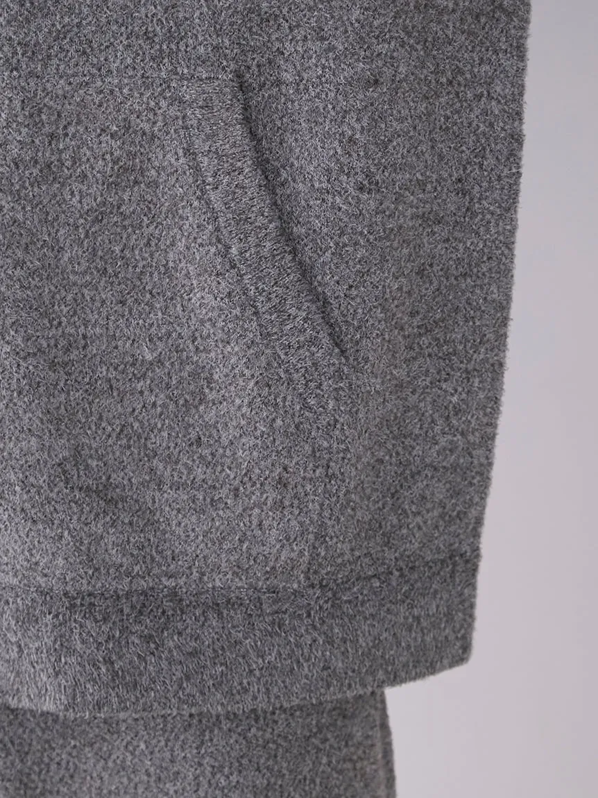 MEN'S Melange Jacquard Cozy Zip Up Hoodie