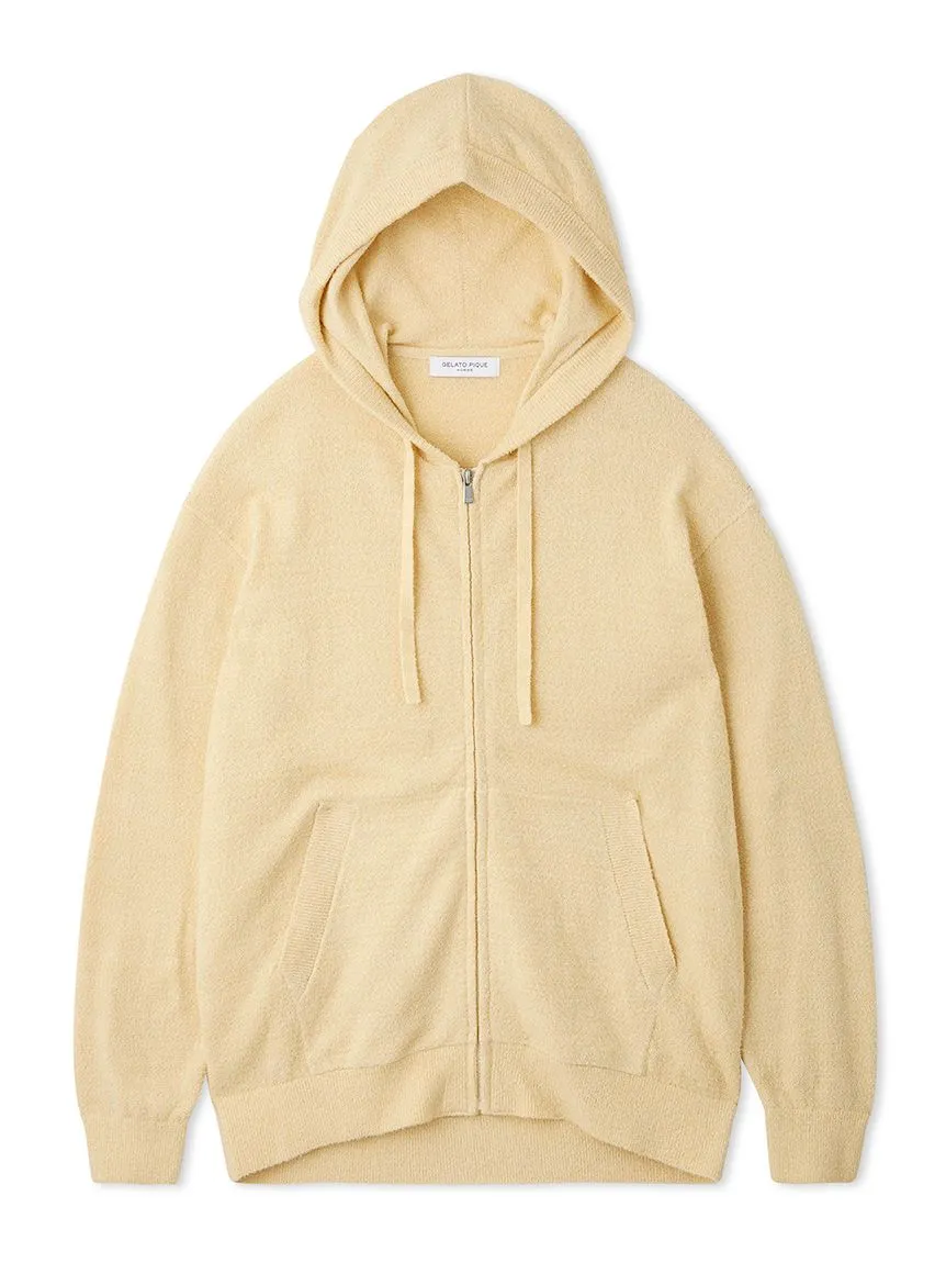 MEN'S Melange Jacquard Cozy Zip Up Hoodie