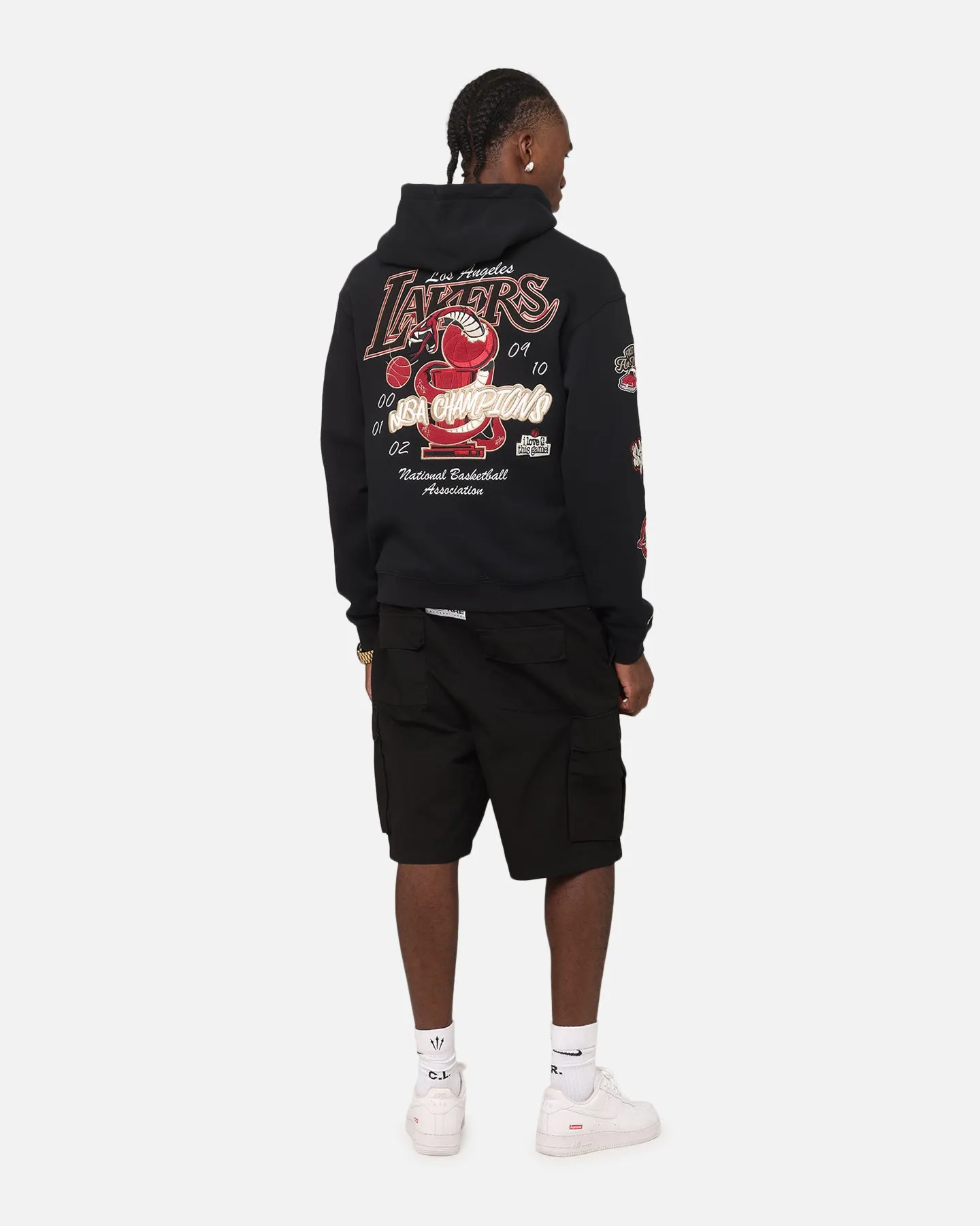 Mitchell & Ness LA Lakers First Team Gold Hoodie Faded Black