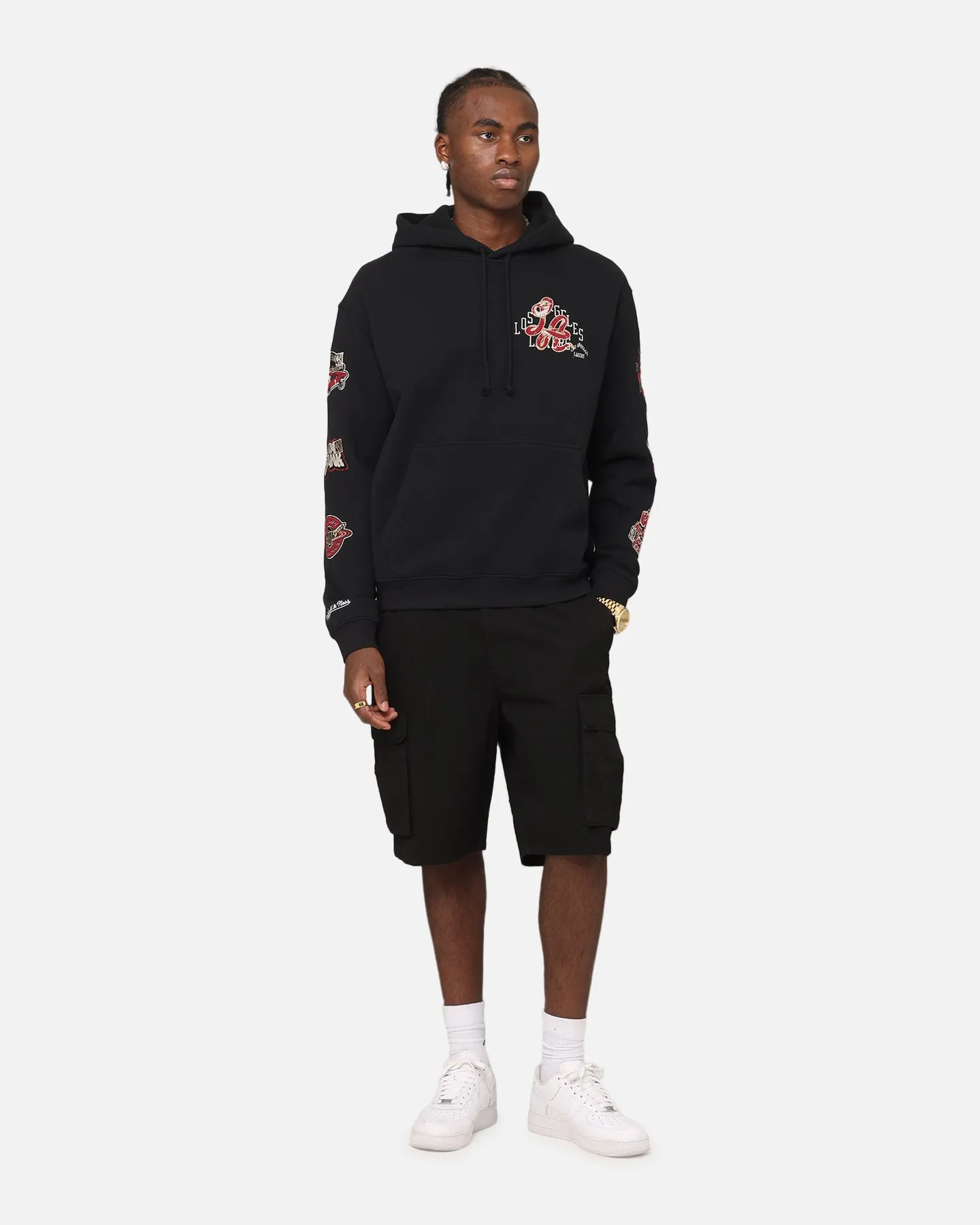 Mitchell & Ness LA Lakers First Team Gold Hoodie Faded Black