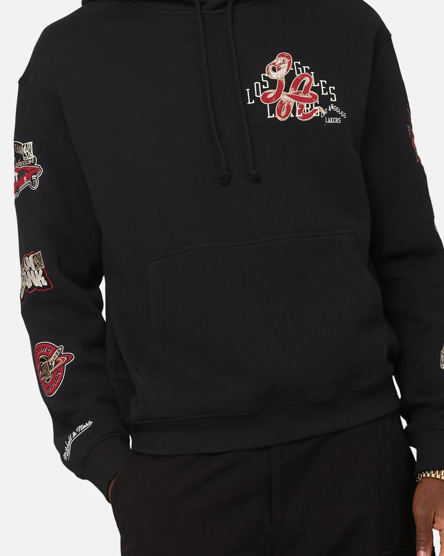 Mitchell & Ness LA Lakers First Team Gold Hoodie Faded Black