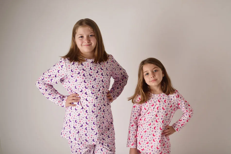 MOON & STAR PAJAMAS - PURPLE
