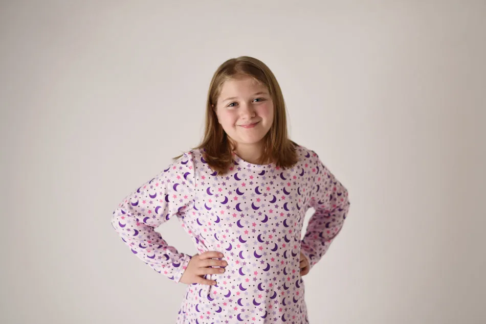 MOON & STAR PAJAMAS - PURPLE