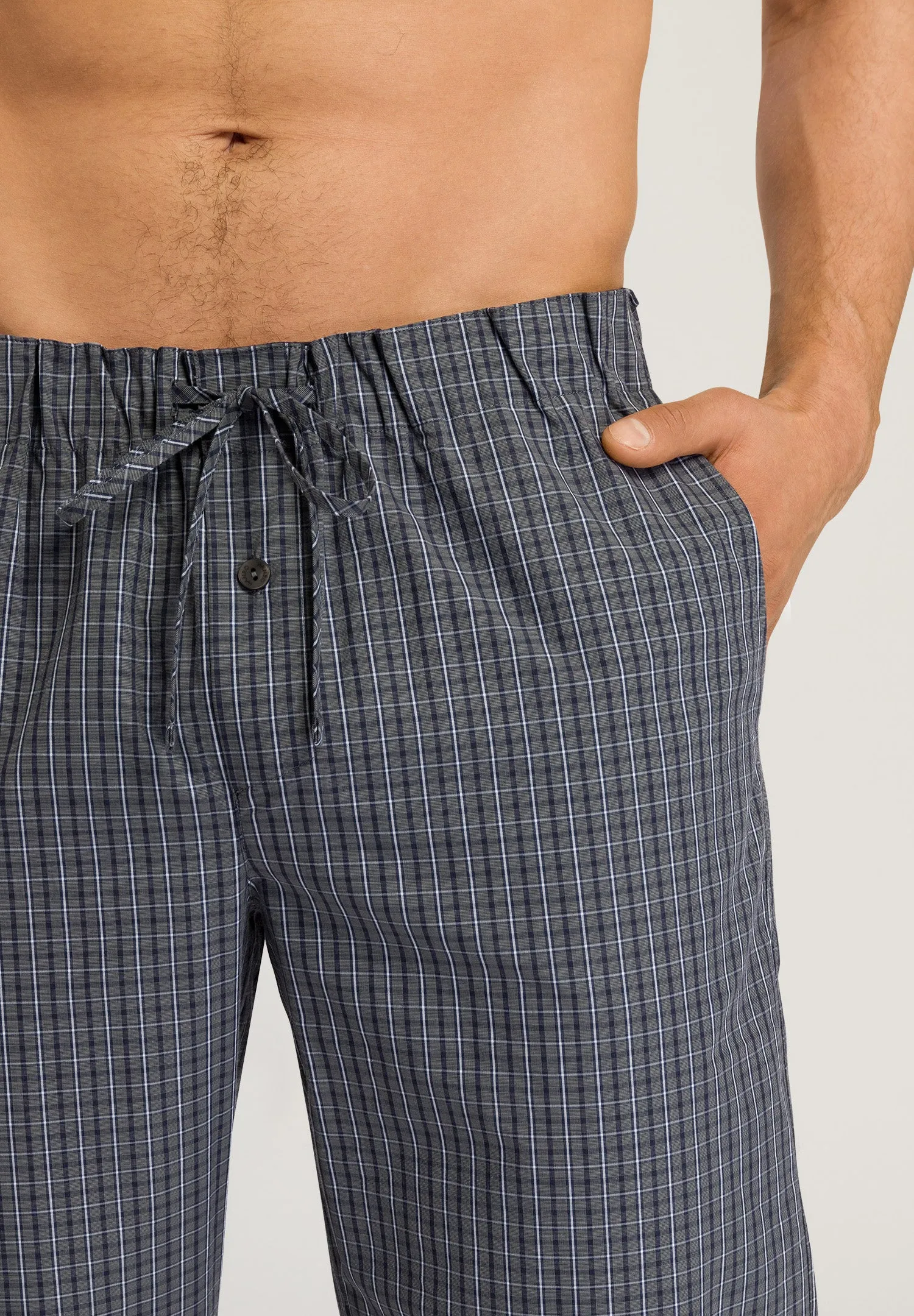 Night And Day Cotton Woven Drawstring Pants | Casual Check 75436-2385