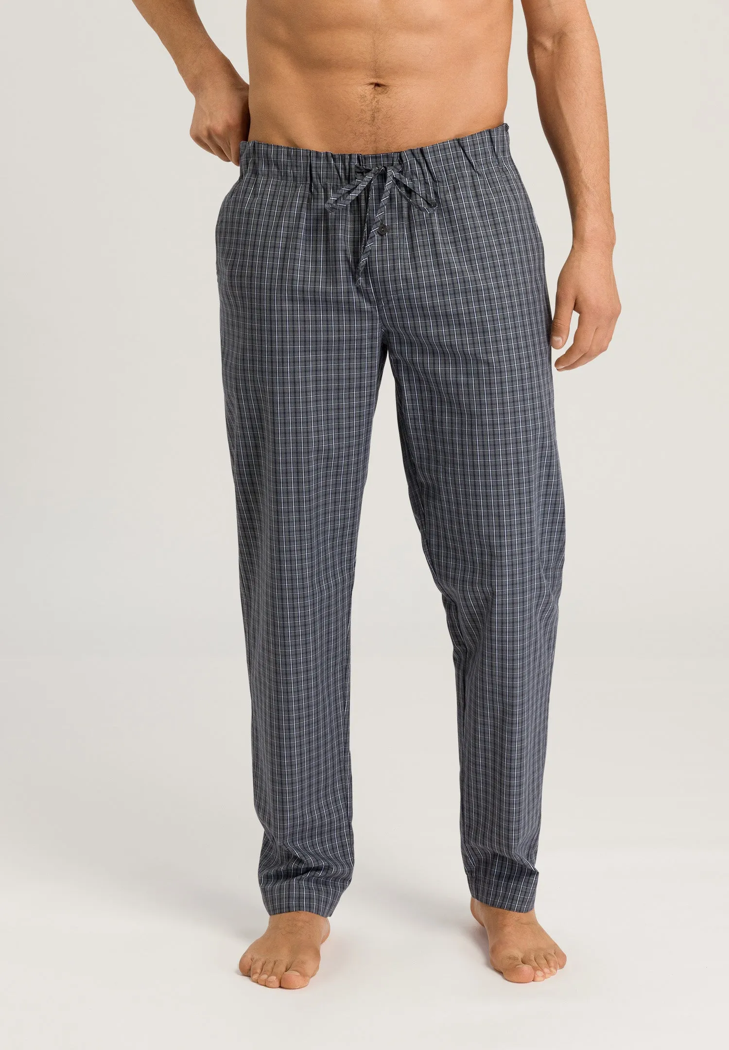 Night And Day Cotton Woven Drawstring Pants | Casual Check 75436-2385