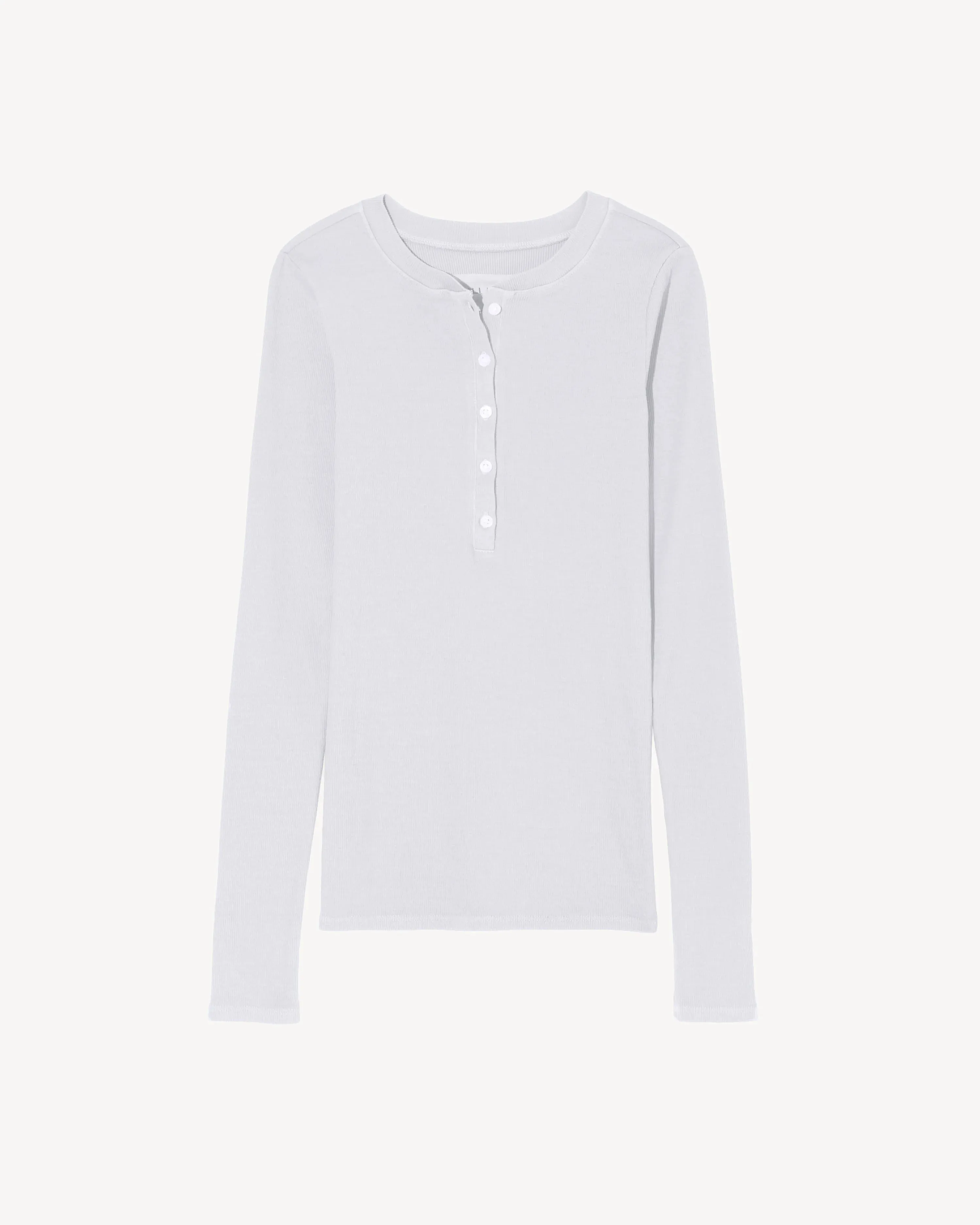 NILI LOTAN JORDAN HENLEY TEE IN WHITE