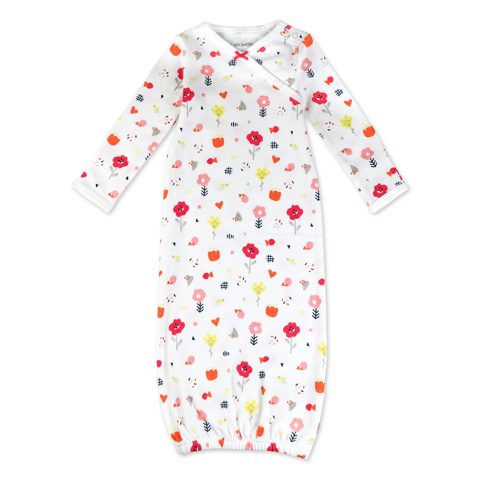 Organic Cotton Cap & Gown Set in Caturday Print