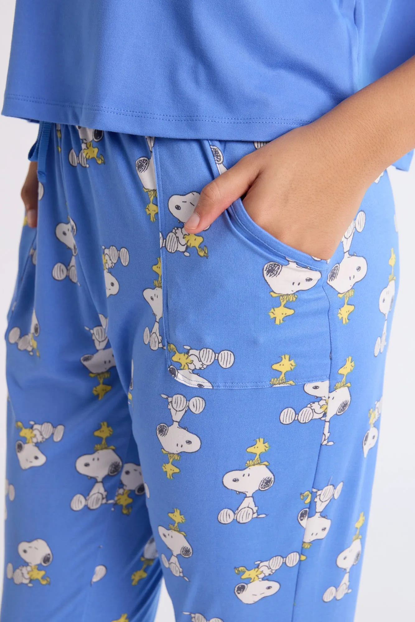 Peanuts Snoopy Super Soft Pajama Tee And Jogger 2-Piece Set