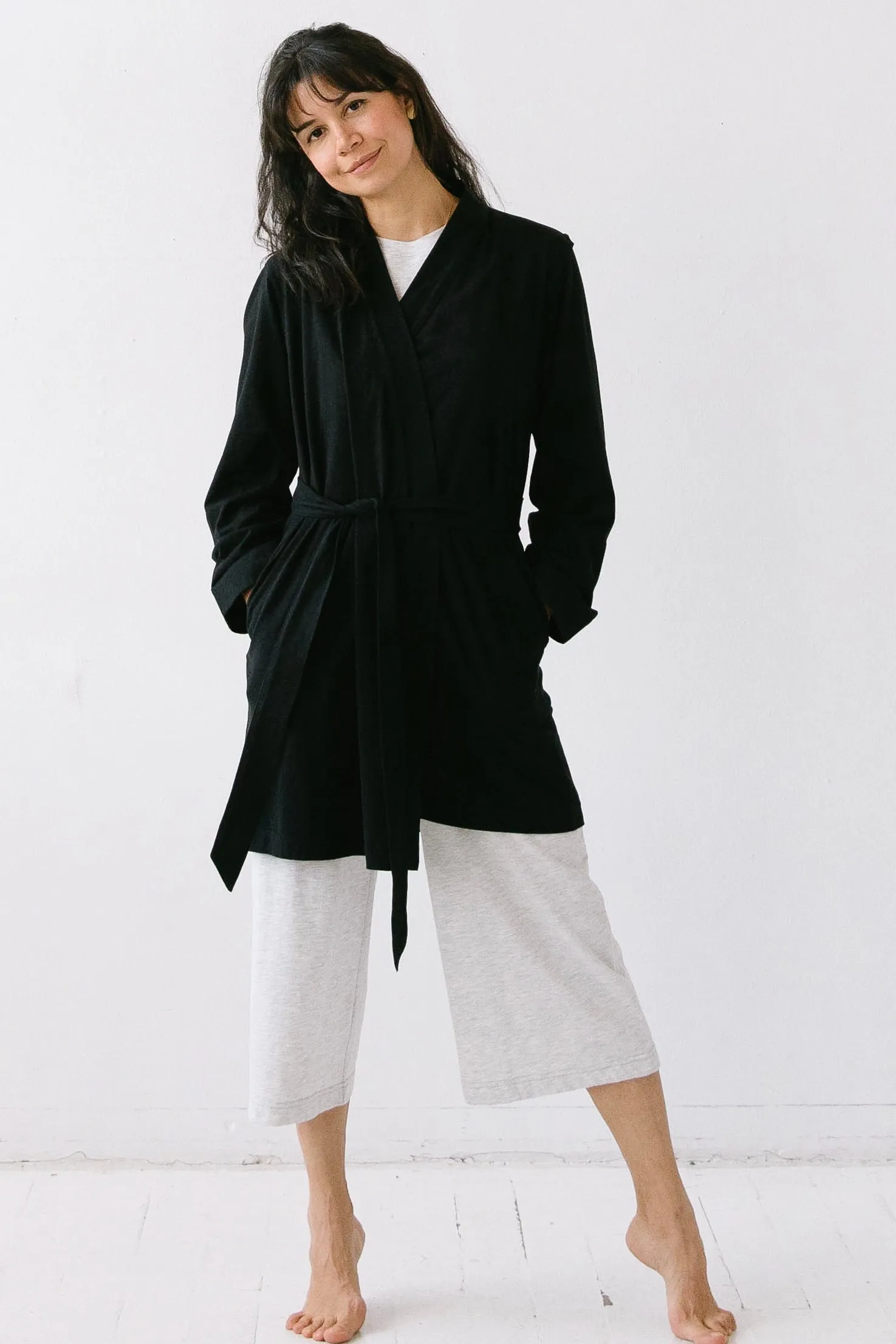 Pima Cotton Wide Leg Capris