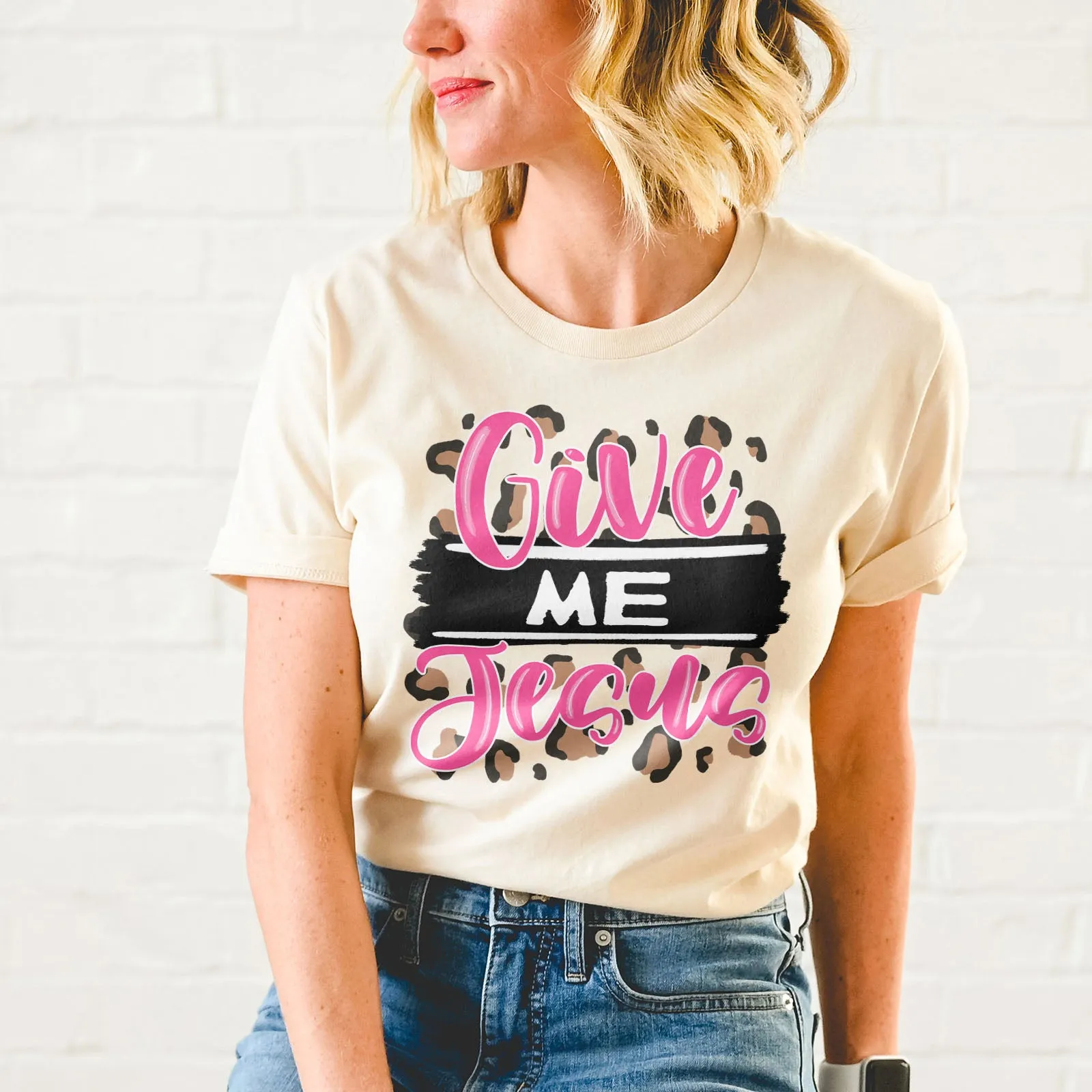 Pink Give Me Jesus Tee