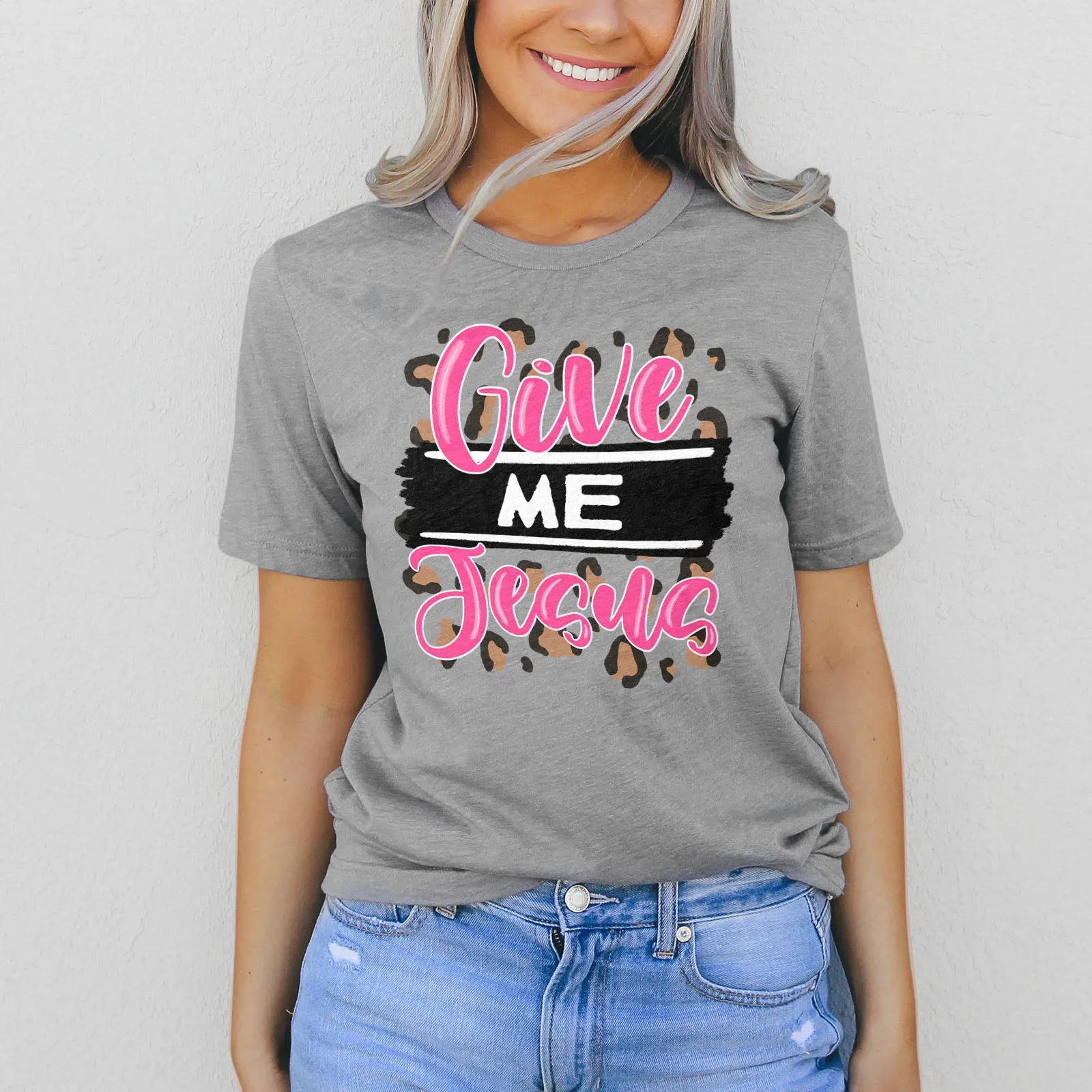 Pink Give Me Jesus Tee
