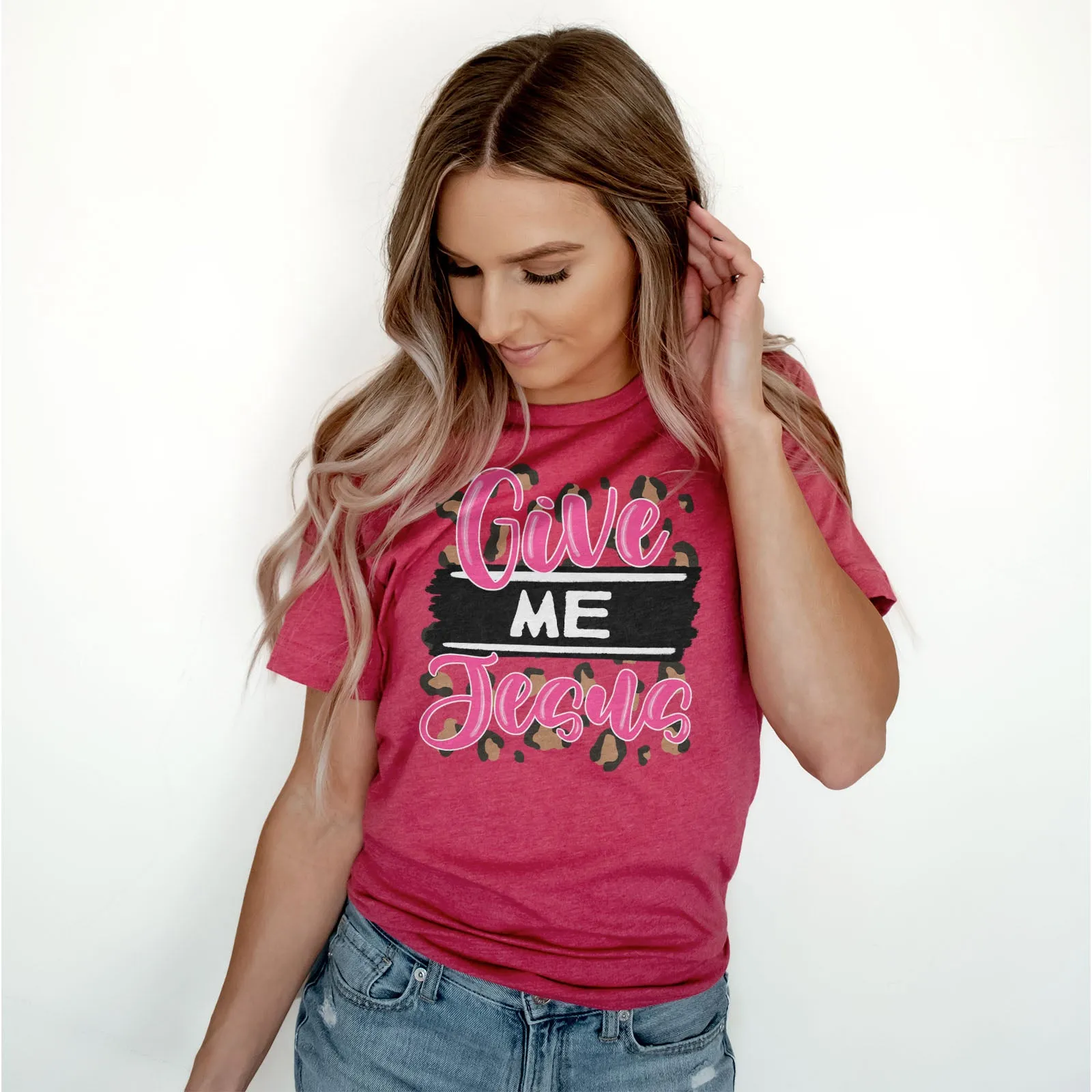 Pink Give Me Jesus Tee