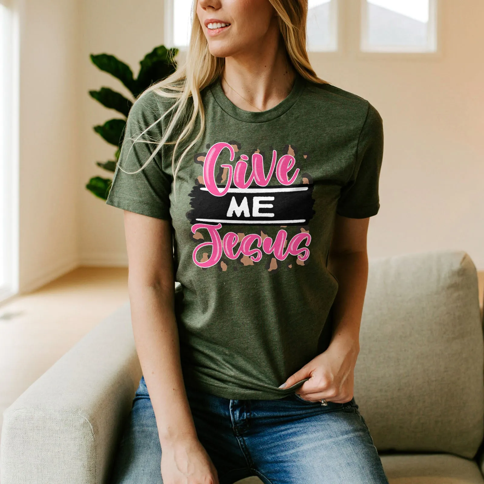 Pink Give Me Jesus Tee