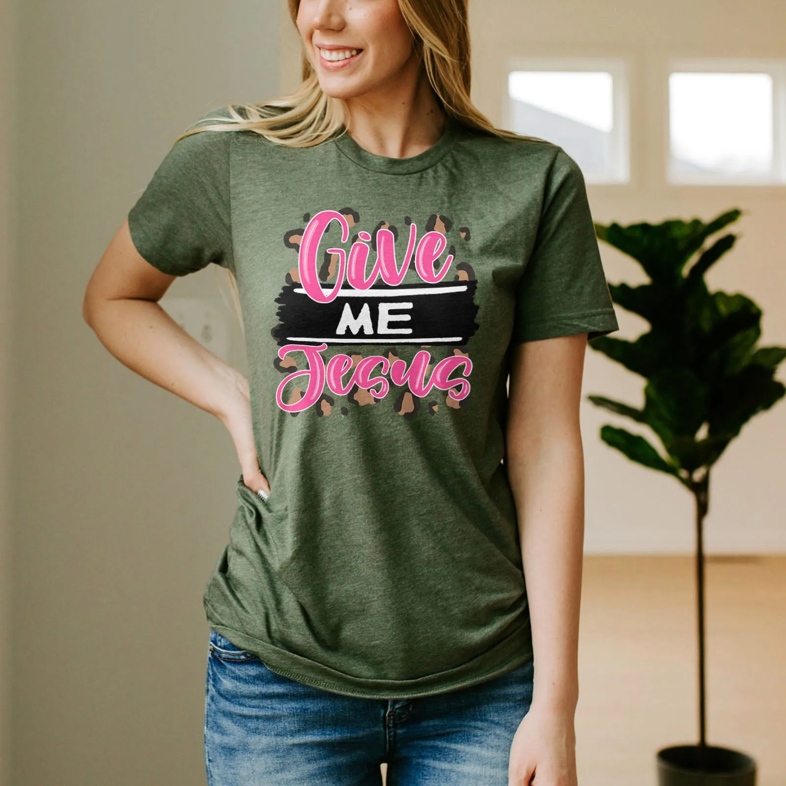 Pink Give Me Jesus Tee