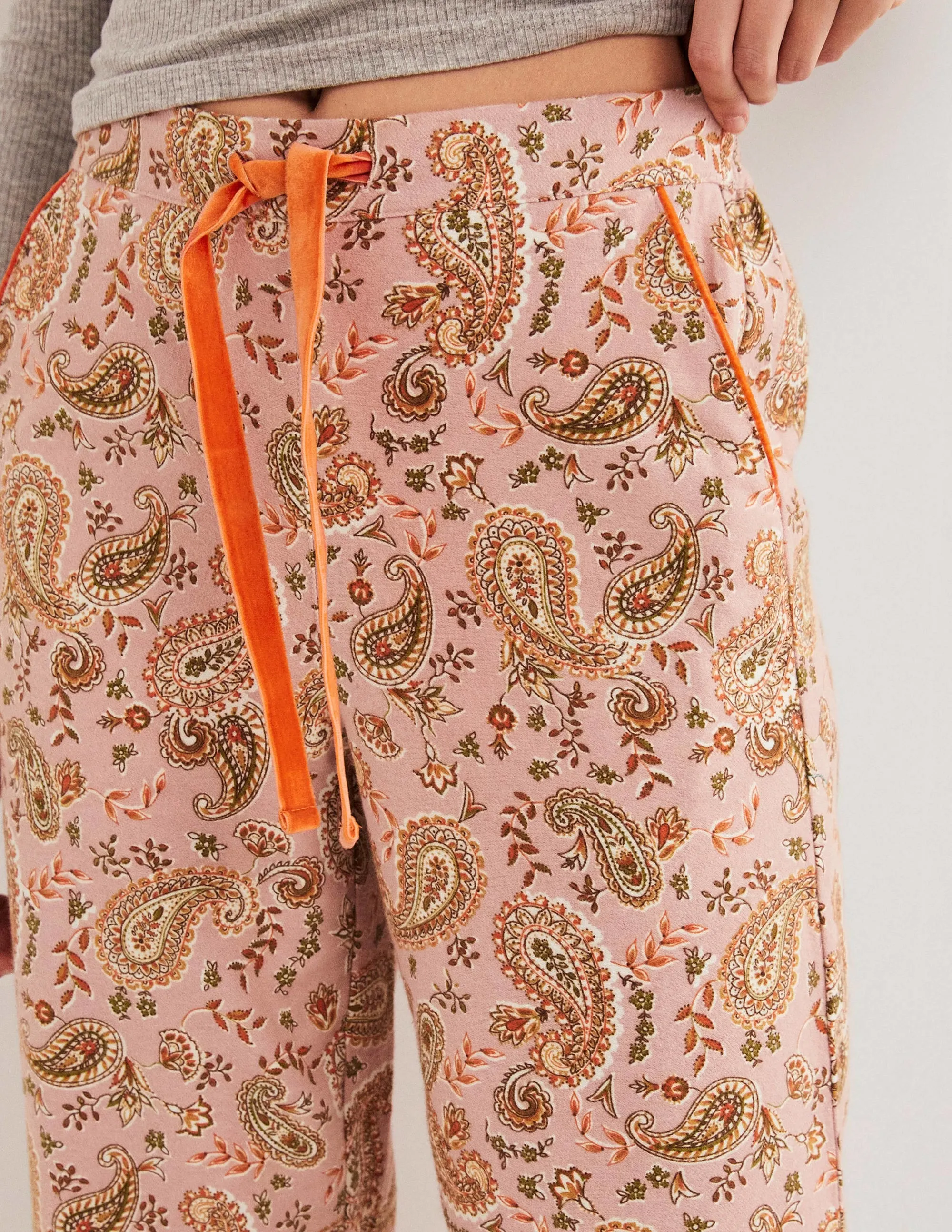 Pink Paisley Print Pyjama Bottoms-Milkshake, Paisley Passion