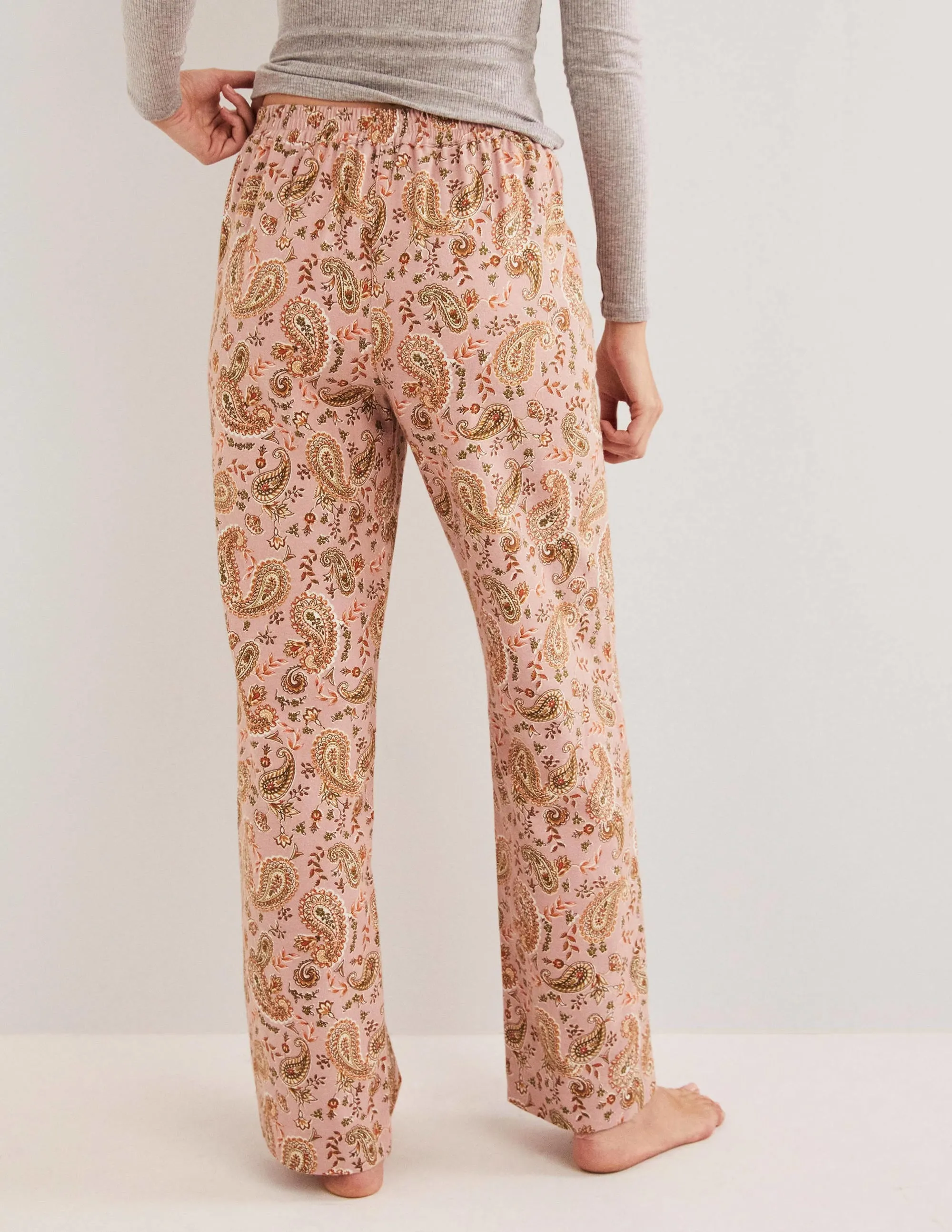 Pink Paisley Print Pyjama Bottoms-Milkshake, Paisley Passion