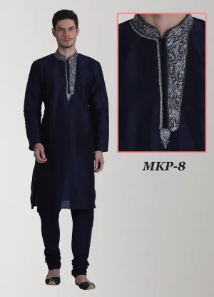 Pure Deep Green Embroidered Kurta Pyjama Set