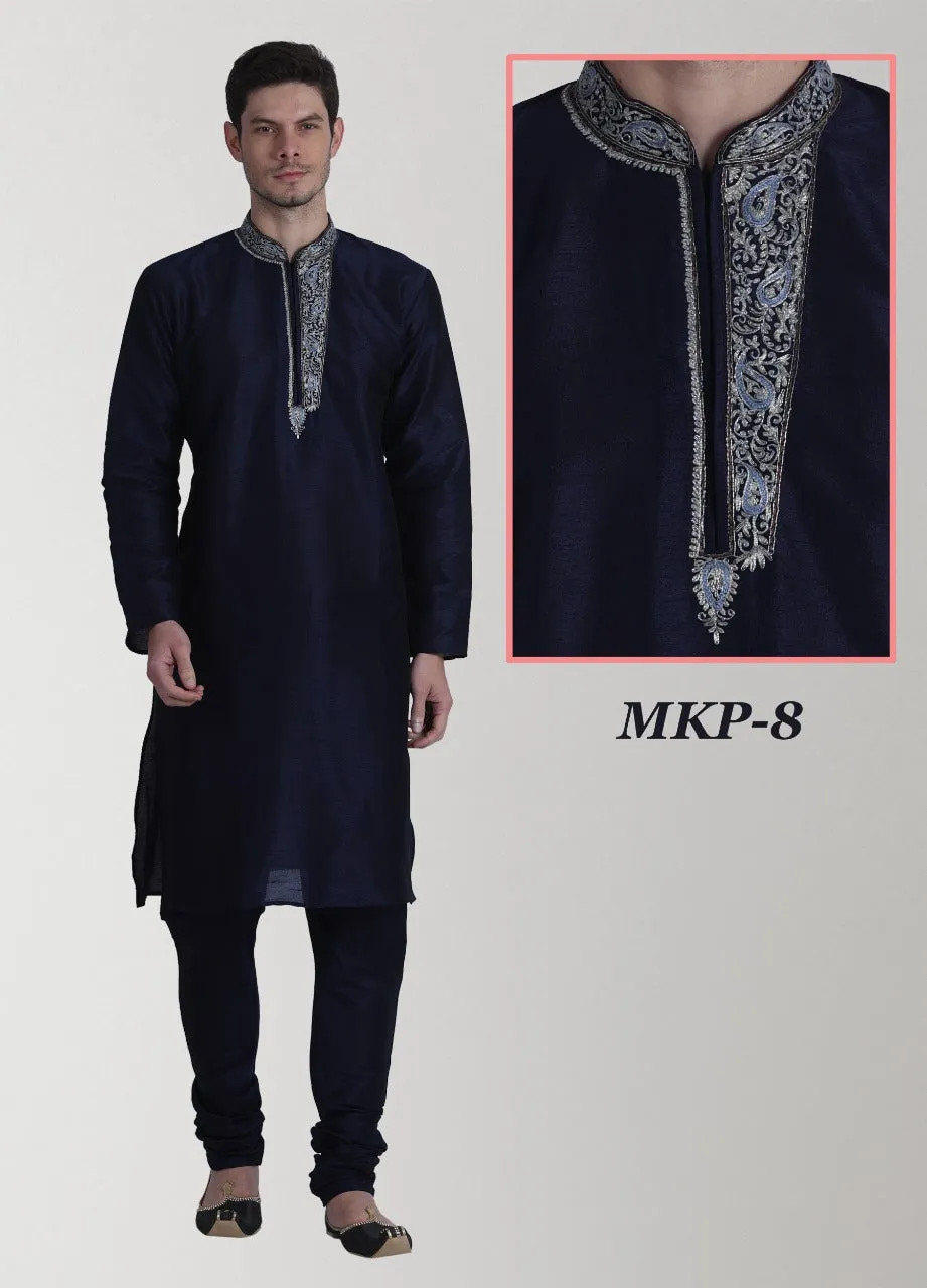 Pure Deep Green Embroidered Kurta Pyjama Set
