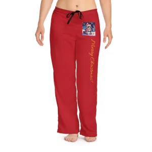 Raccoon Christmas Pajama Pants - 'Merry Christmas!' Holiday Lounge Wear