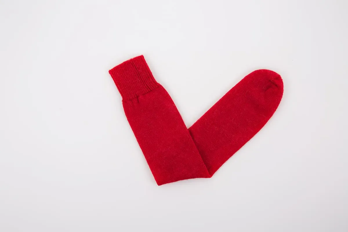 Red Alpaca Everyday Socks  - Made in Britain