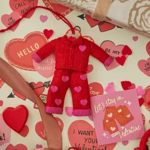 Red Heart Pajamas Ornament