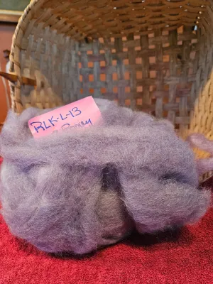 Roving Blend RLK-13 70% Romney 30% Kid Mohair Logwood 2.5 ounces