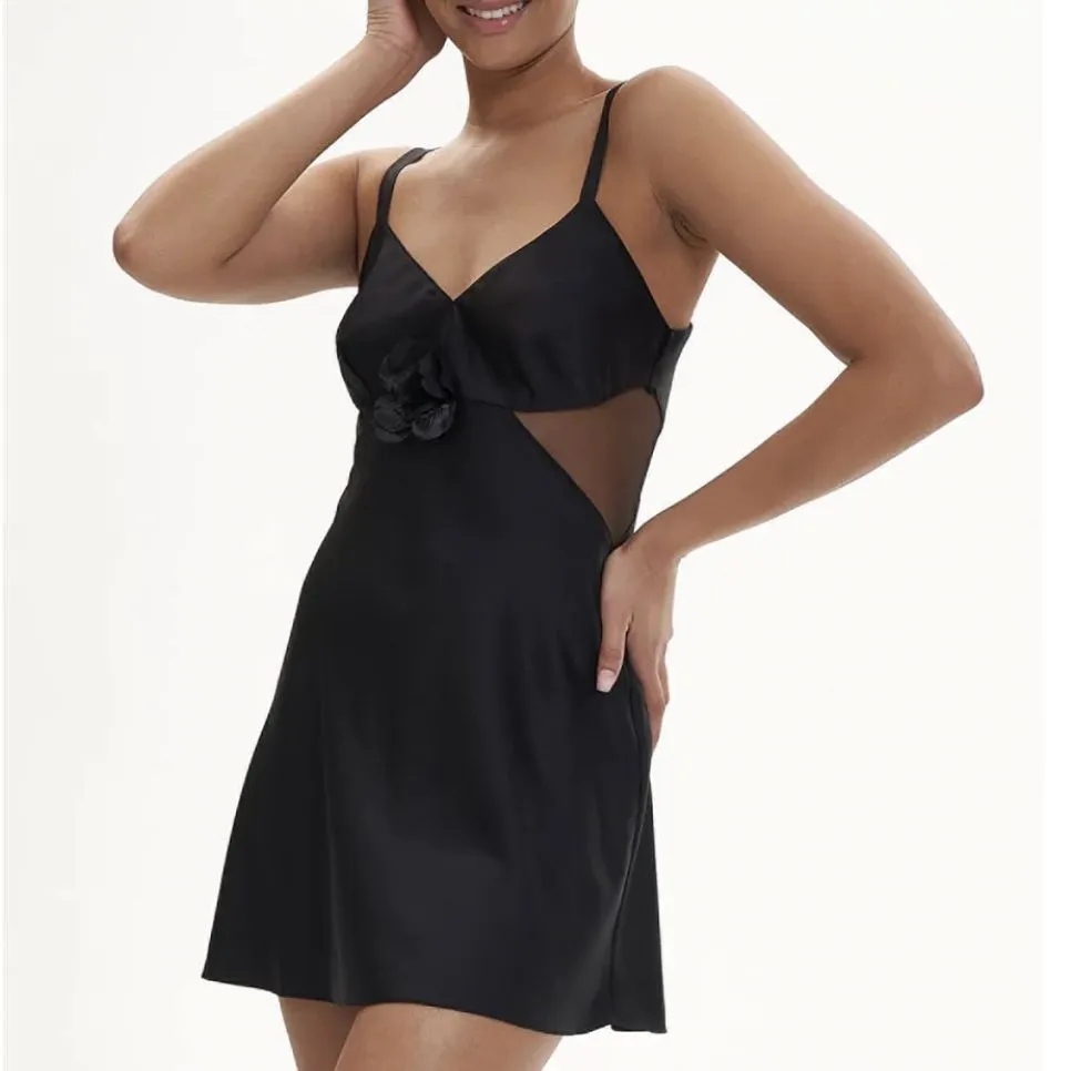 Rya Collection Tania Chemise in Black 591