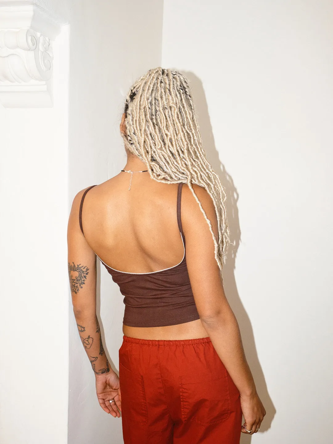 Scoop Back Cami - Mocha