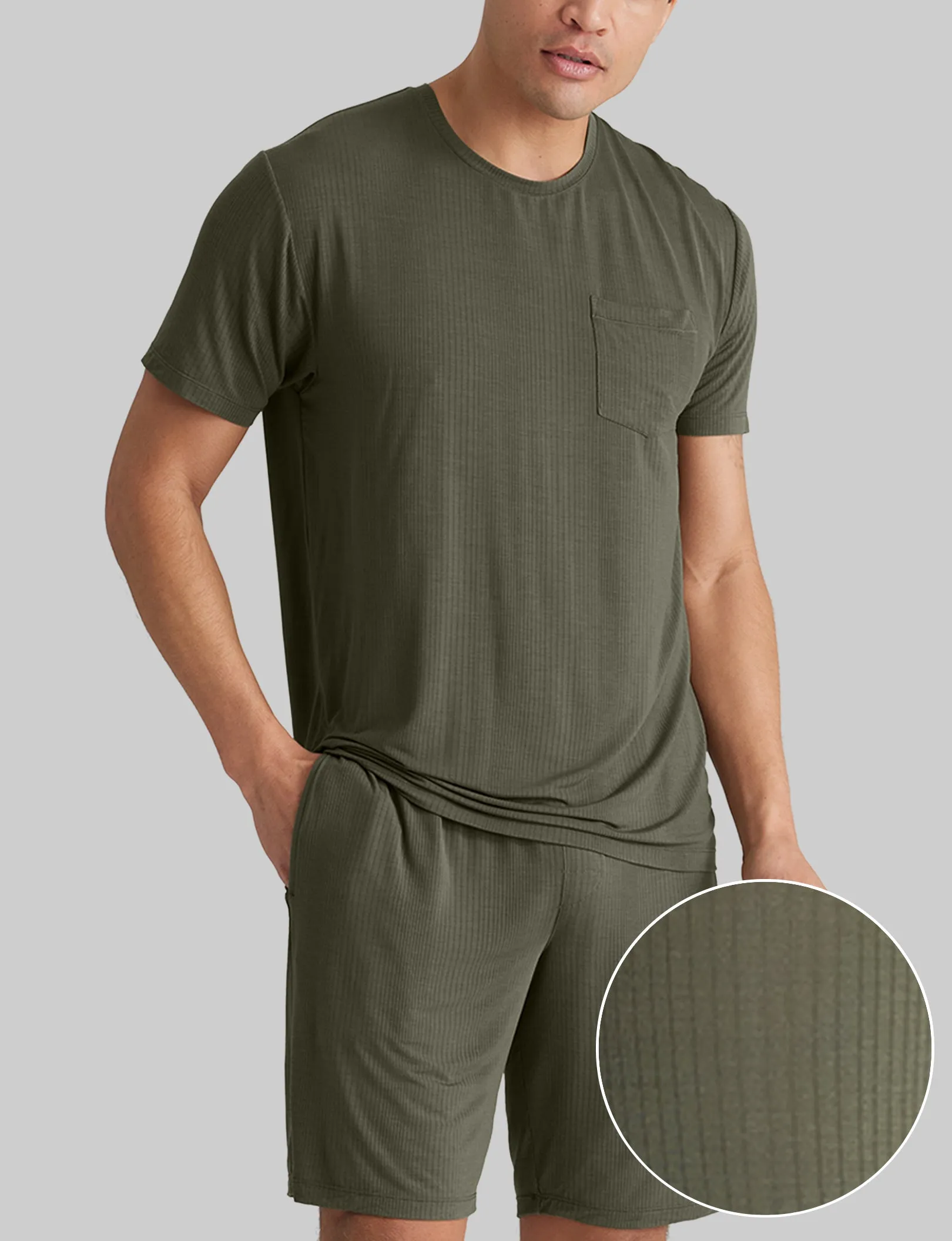 Second Skin Luxe Rib Sleep Tee & Short Set