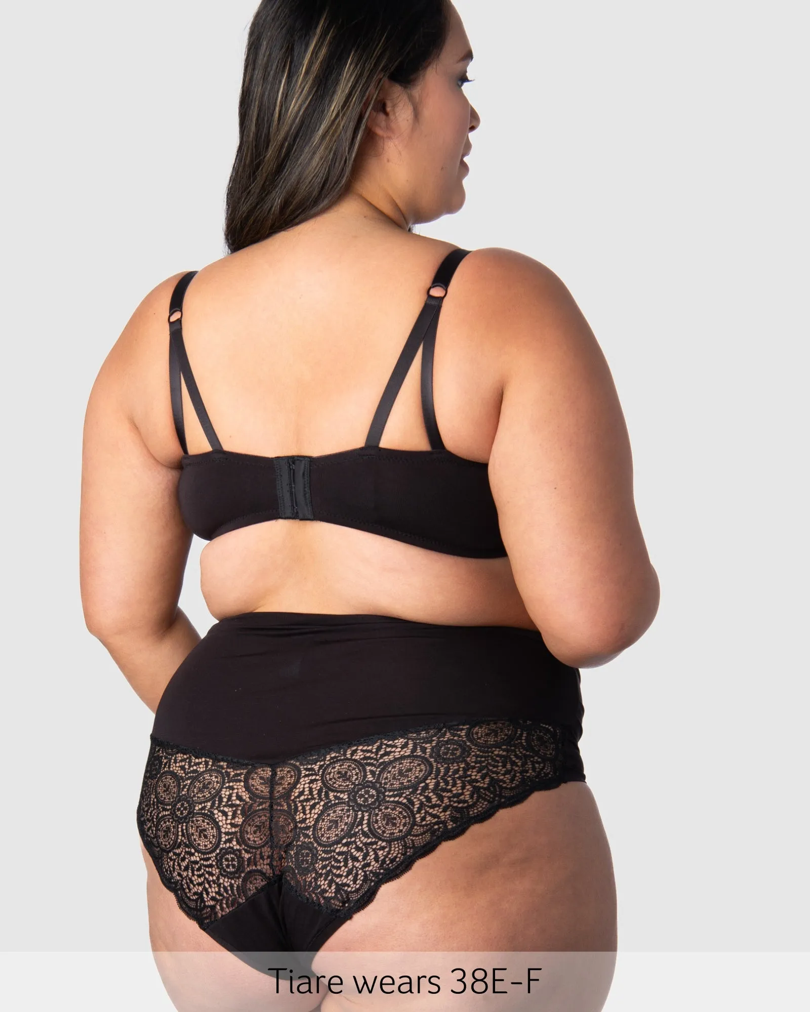 SERENITY BAMBOO BLACK MULTIFIT NURSING BRA - WIREFREE