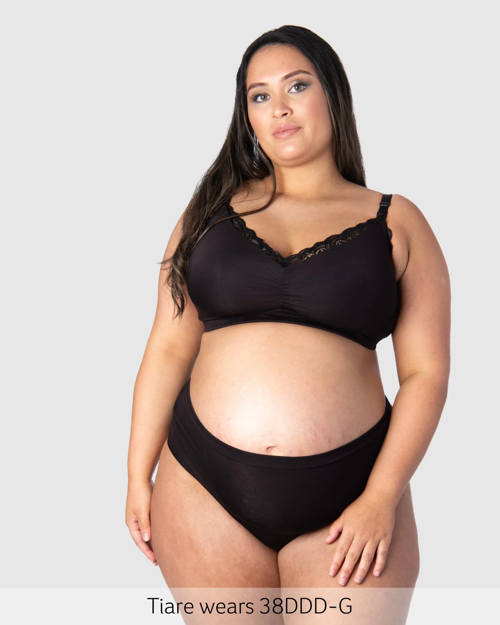 SERENITY BAMBOO BLACK MULTIFIT NURSING BRA - WIREFREE