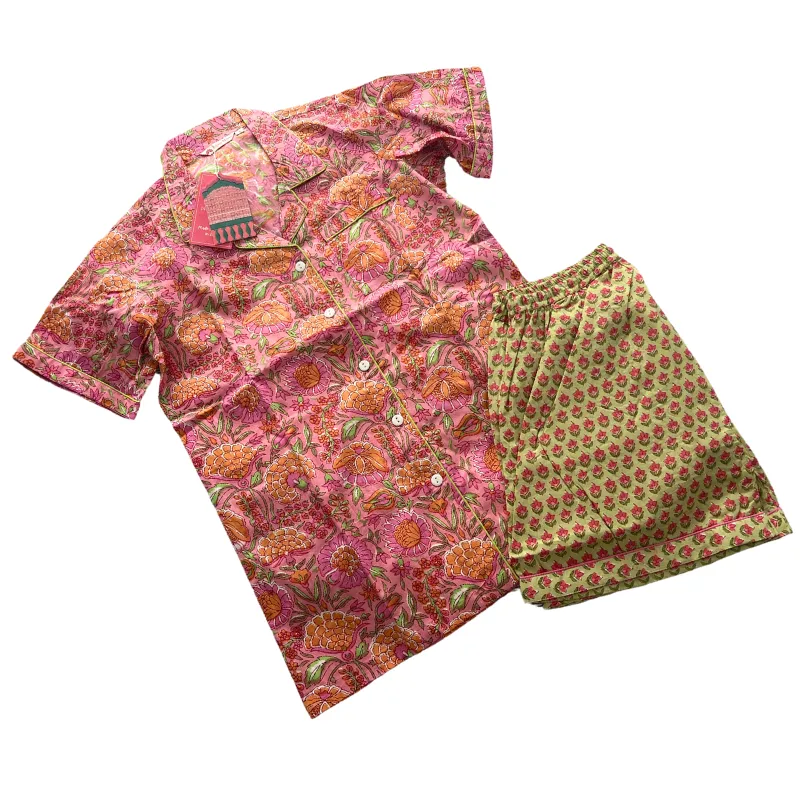 Shanti PJ Set Short | Exclusive Limited Edition | Tangerine Garden