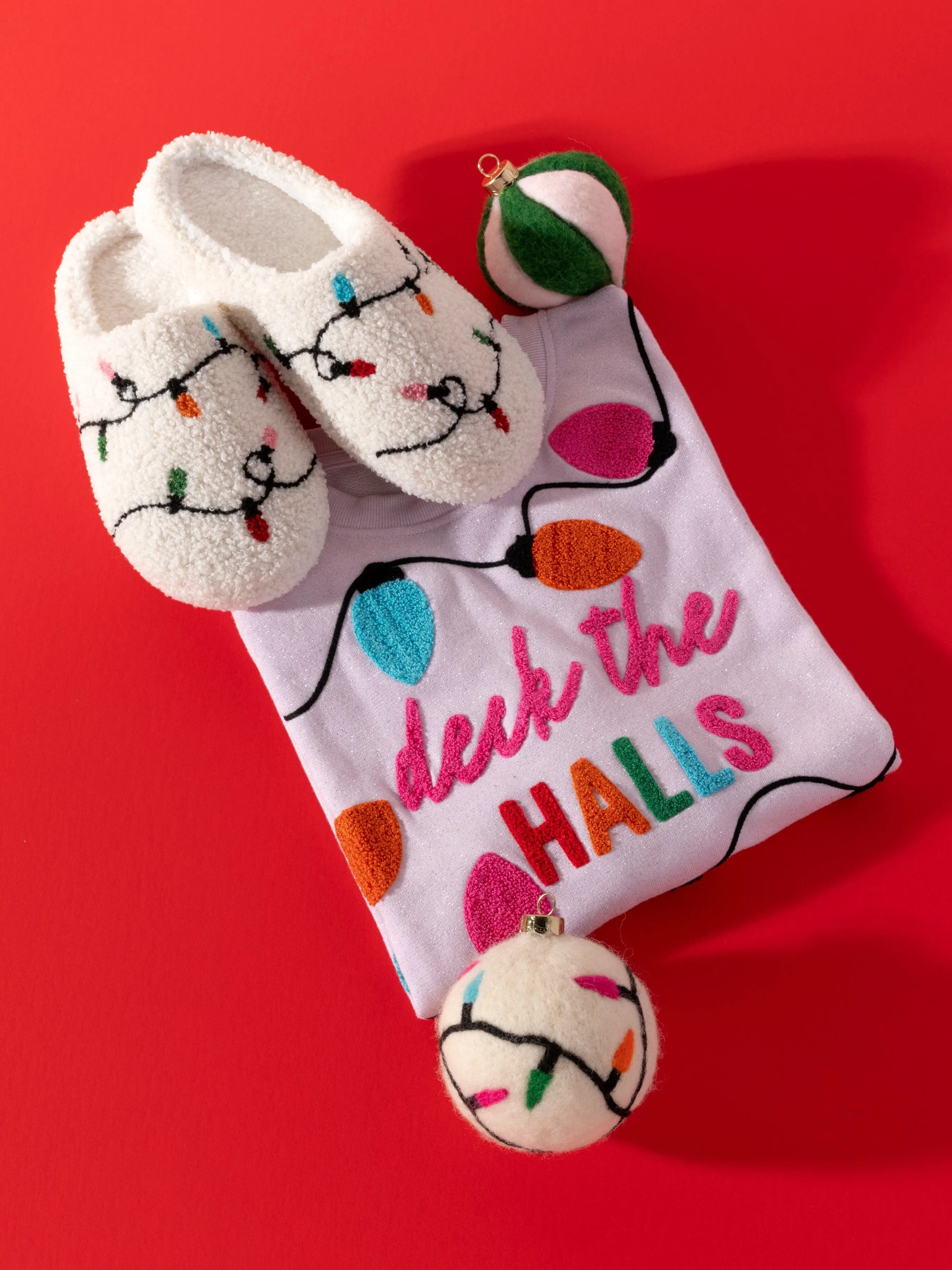 Shiraleah "Deck The Halls" Sweatshirt | Blush