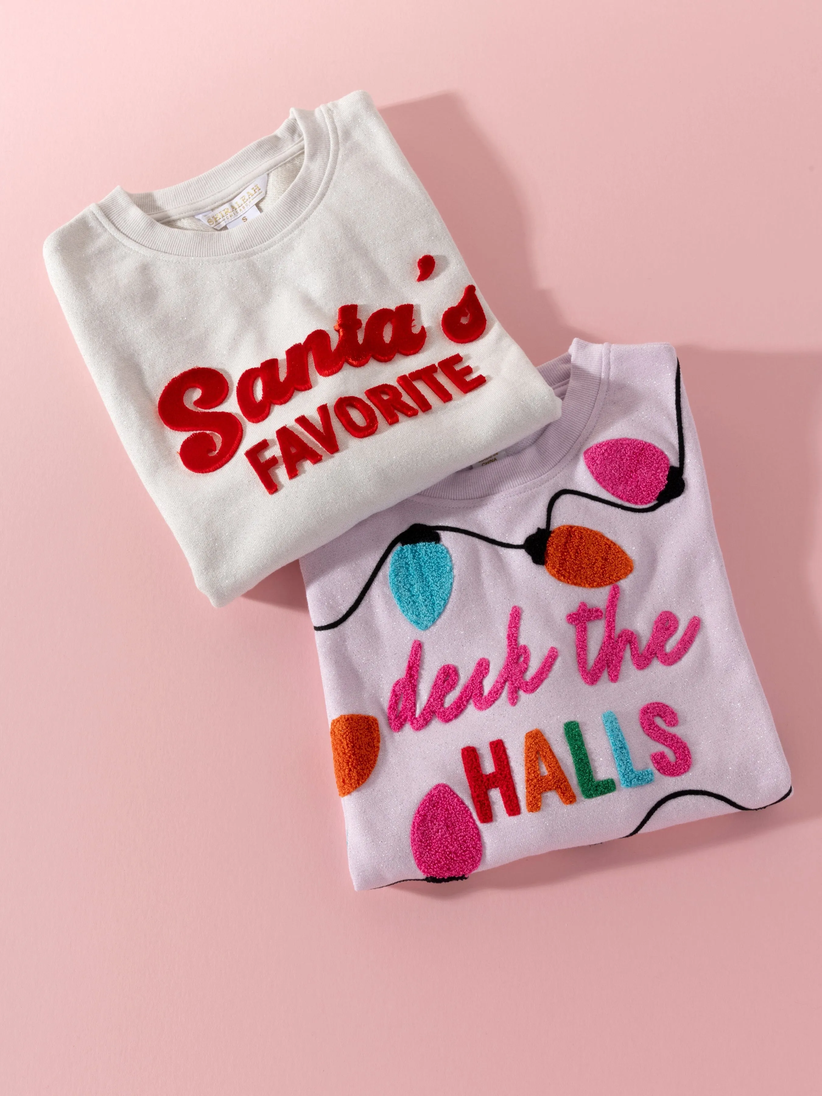 Shiraleah "Deck The Halls" Sweatshirt | Blush