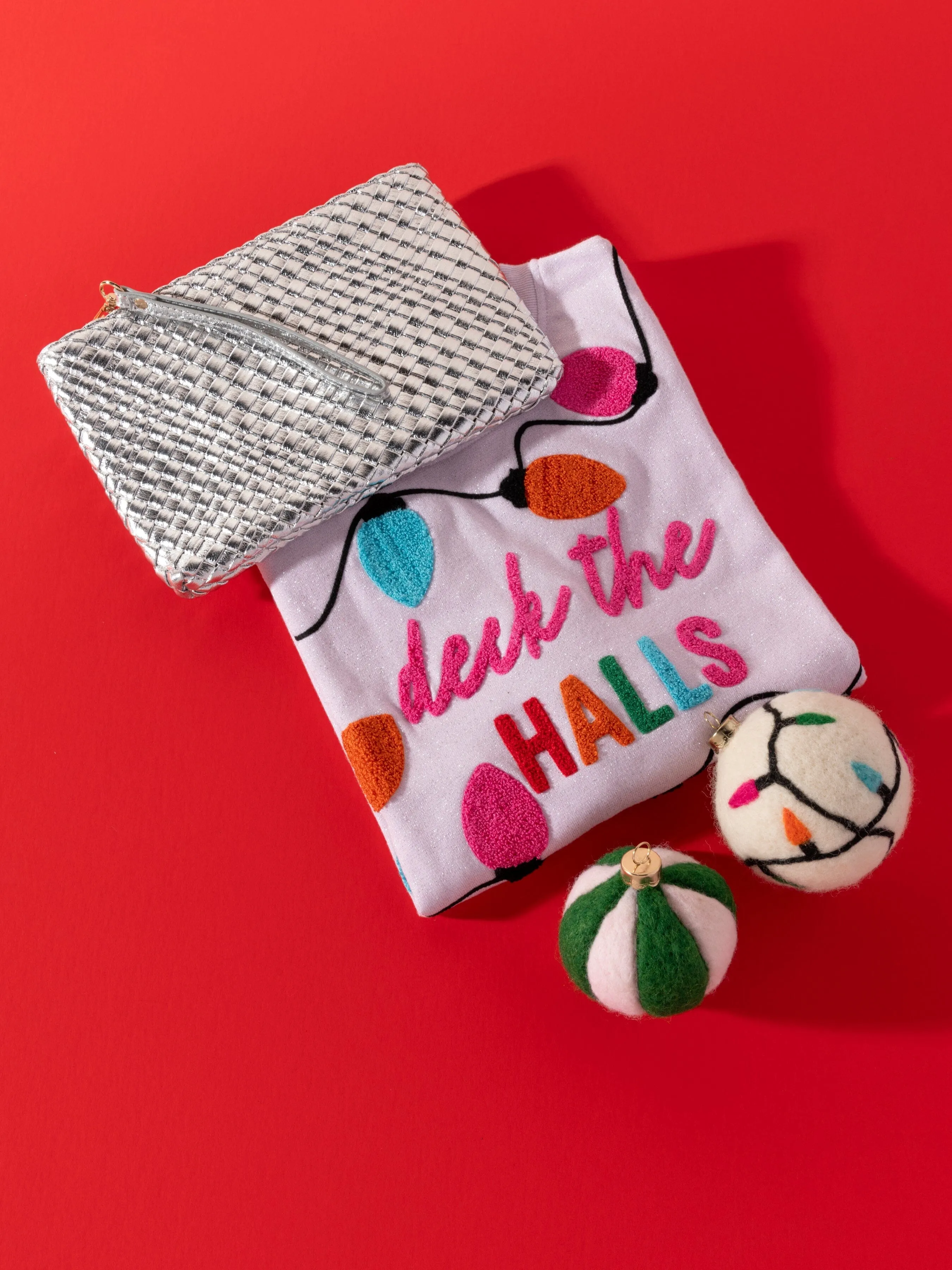 Shiraleah "Deck The Halls" Sweatshirt | Blush