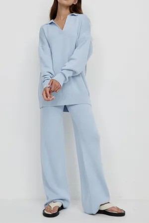 Soulful Dropped Shoulder Sweater and Long Pants Set