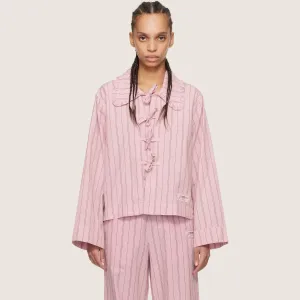 Stripe Cotton Pyjamas Shirt (Lilac Sachet)