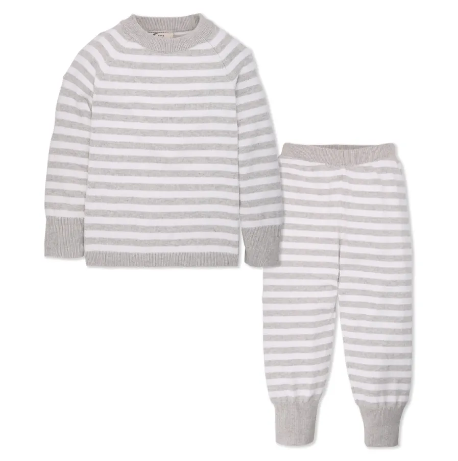 Striped Kids Knit Sweater Set