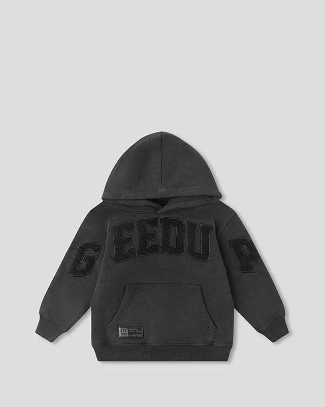 Team Logo Tracksuit Kids Vintage Washed Black