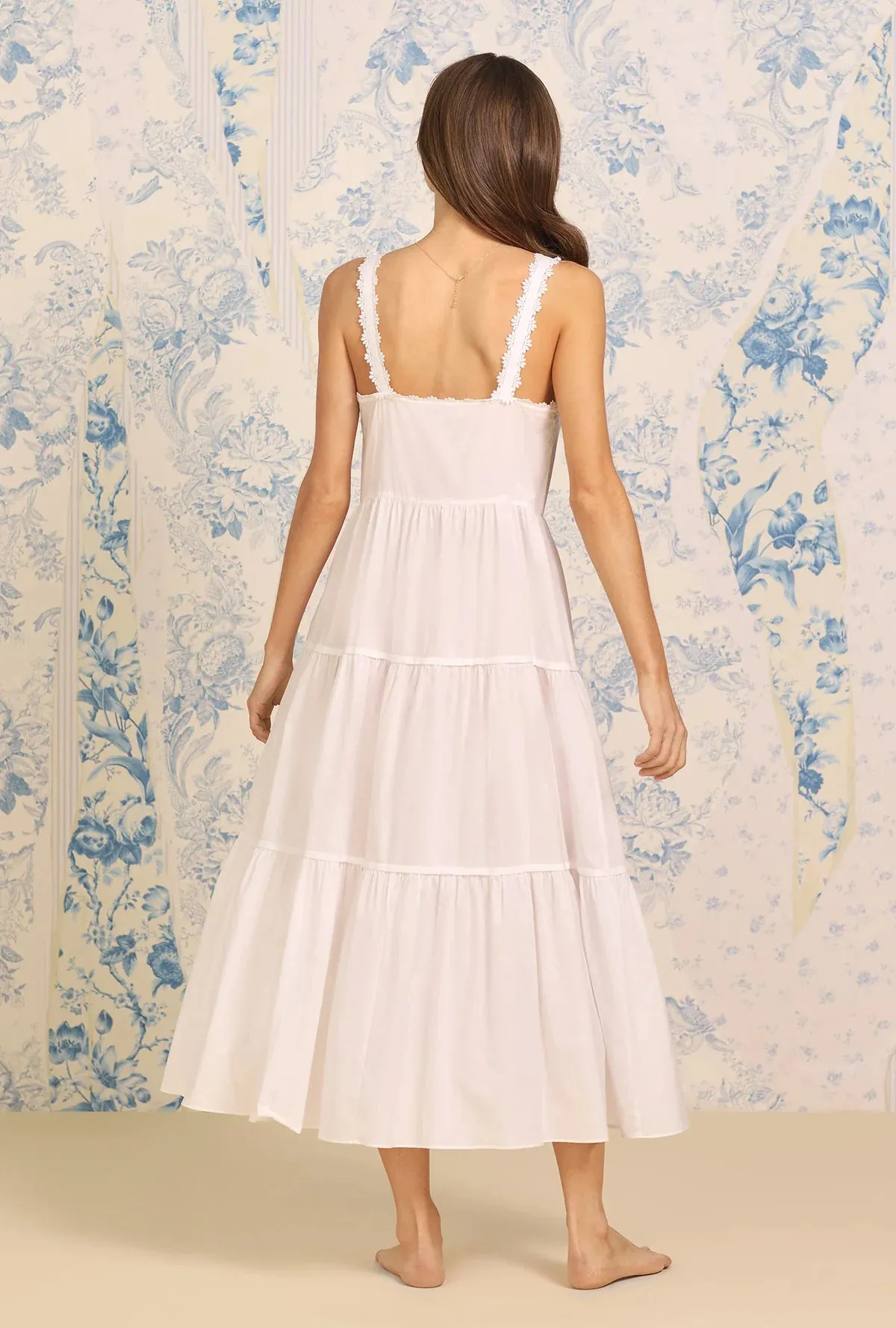The "Monica" Classic White Cotton Nightgown