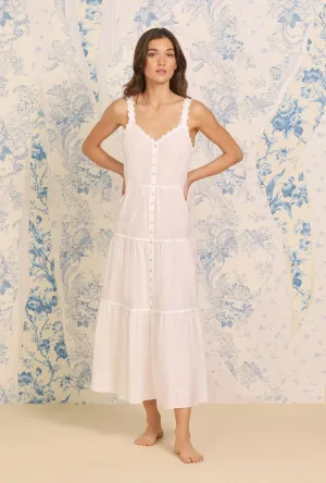The "Monica" Classic White Cotton Nightgown